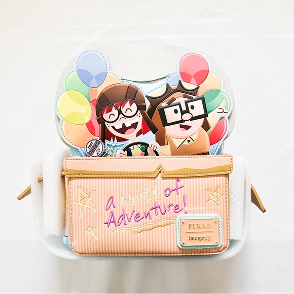 Loungefly Disney Pixar Up 15th Anniversary Young Ellie and Carl Mini Backpackk - Picture 1 of 2
